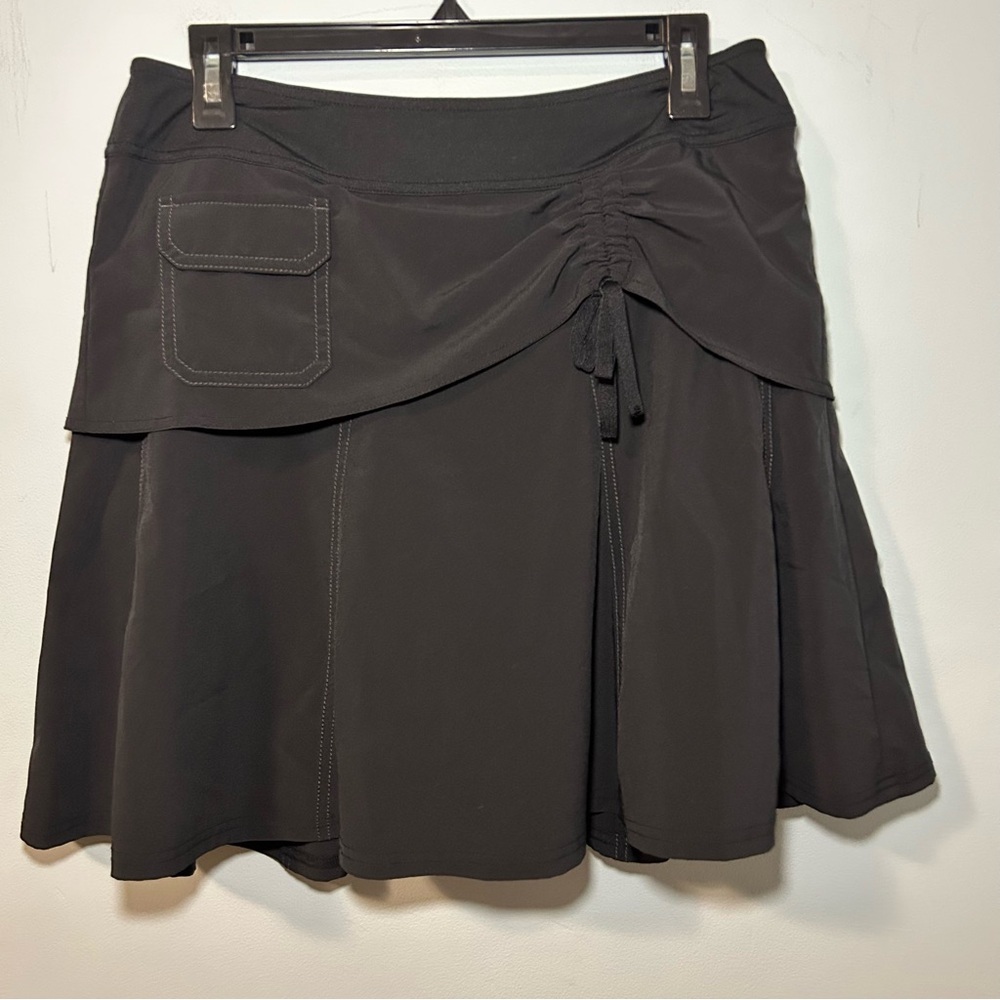 Athleta Black Wherever Cinch Tie A-Line Activewear Skort Size 8